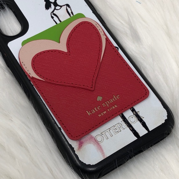 kate spade Accessories - Kate Spade Red Heart Cardholder Sticker Phone